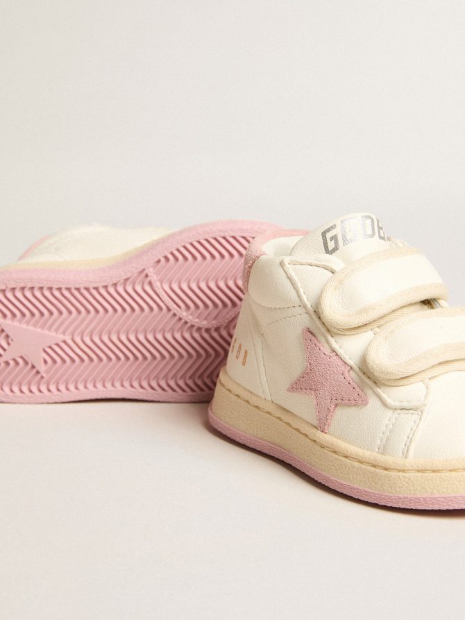 June Junior in nappa leather with old rose suede star and heel tab - Image 3