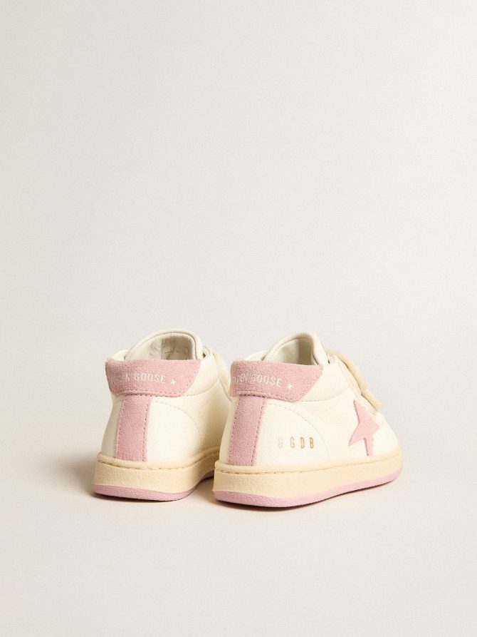 June Junior in nappa leather with old rose suede star and heel tab - Image 4