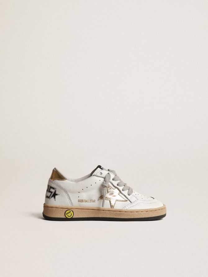 Ball Star Junior with gold metallic leather star and heel tab