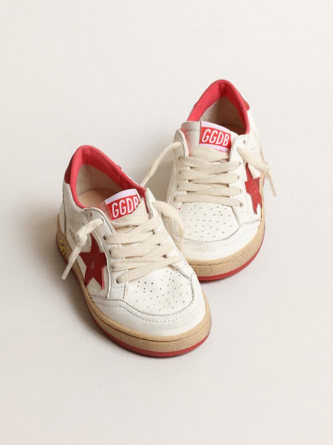 Ball Star Junior in nappa with red leather star and heel tab - Image 2
