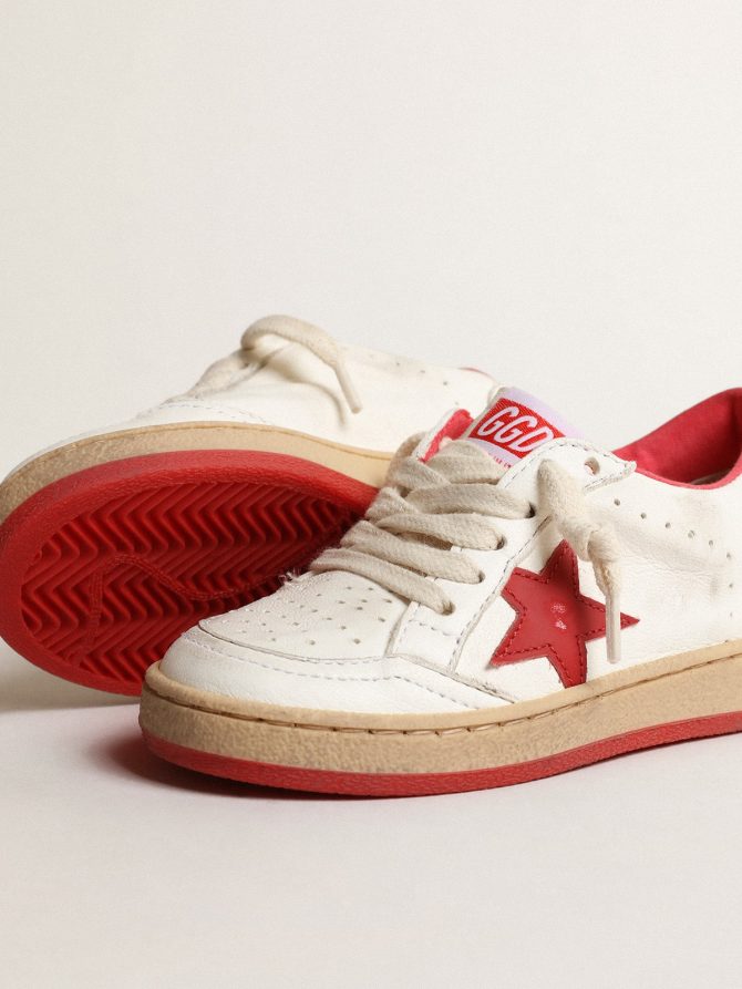 Ball Star Junior in nappa with red leather star and heel tab - Image 3