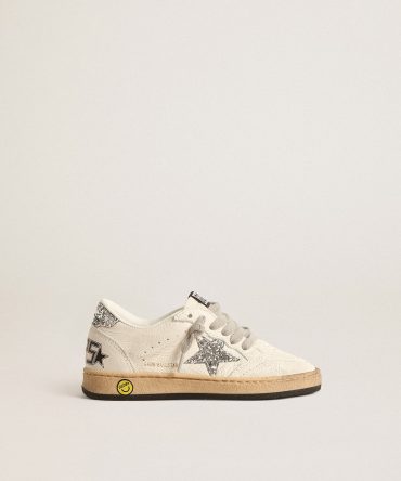 Ball Star Junior in nappa with silver glitter star and heel tab