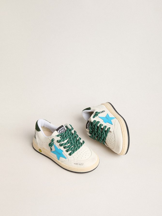 Junior Ball Star with turquoise star and green suede heel tab - Image 2