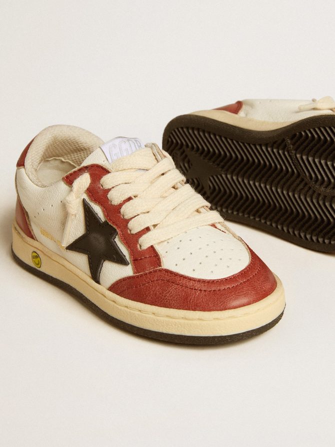 Ball Star Junior in nappa with black star and red leather inserts - Image 3
