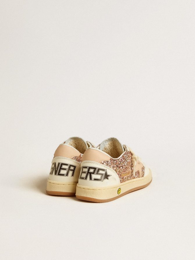 Ball Star Junior in glitter and nappa with leather star and heel tab - Image 4