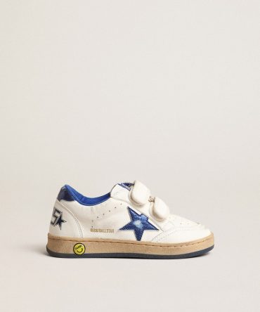Ball Star Junior with blue metallic leather star and heel tab