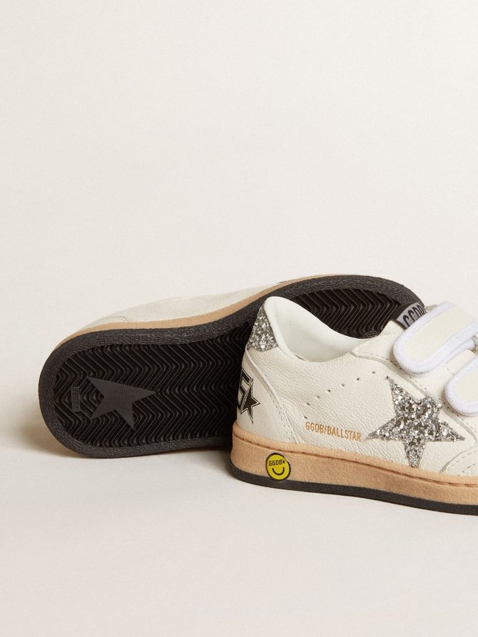 Ball Star Junior in nappa with silver glitter star and heel tab - Image 3