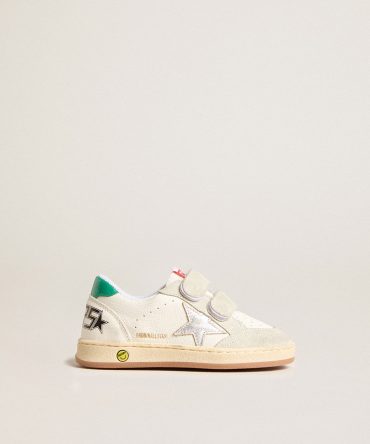 Junior Ball Star with silver star and green suede heel tab