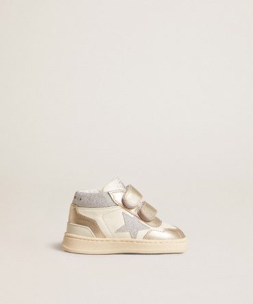 June Junior in nappa and metallic leather inserts with glitter star
