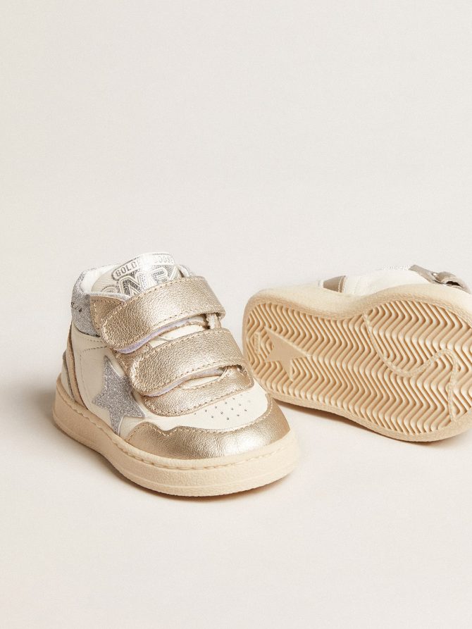 June Junior in nappa and metallic leather inserts with glitter star - Image 3