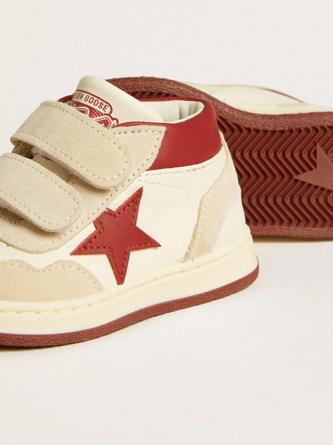 June Junior in nappa and suede with red leather star and heel tab - Image 3