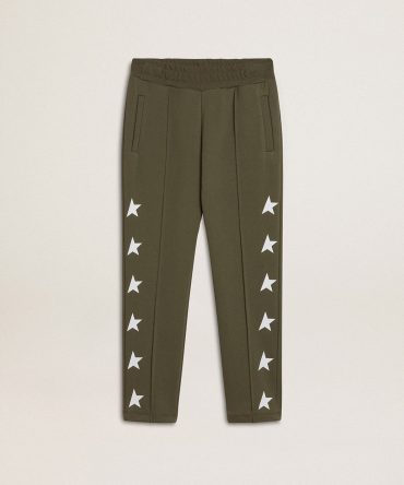 Boys’ military-green joggers with white stars