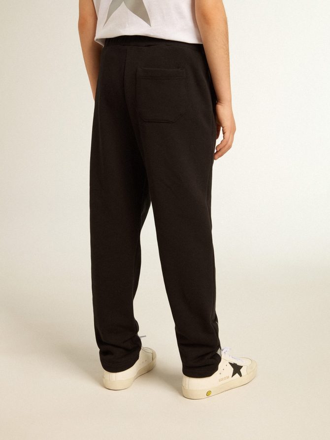 Boys’ black joggers with white stars - Image 4