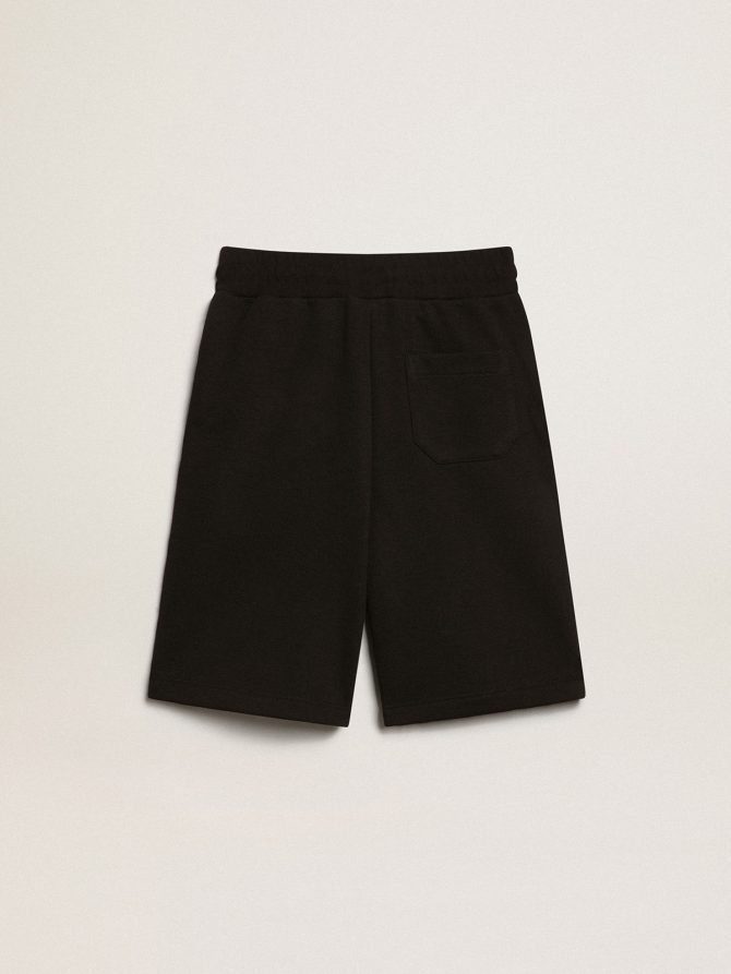 Boys’ black Bermuda shorts with white stars - Image 5