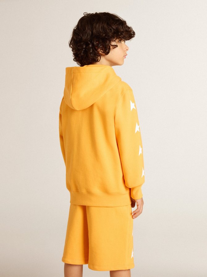 Boys’ orange sweatshirt with zip fastening - Image 4