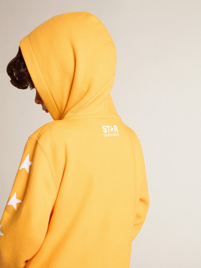 Boys’ orange sweatshirt with zip fastening - Image 5