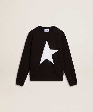 Boys’ black sweatshirt with white maxi star on the front