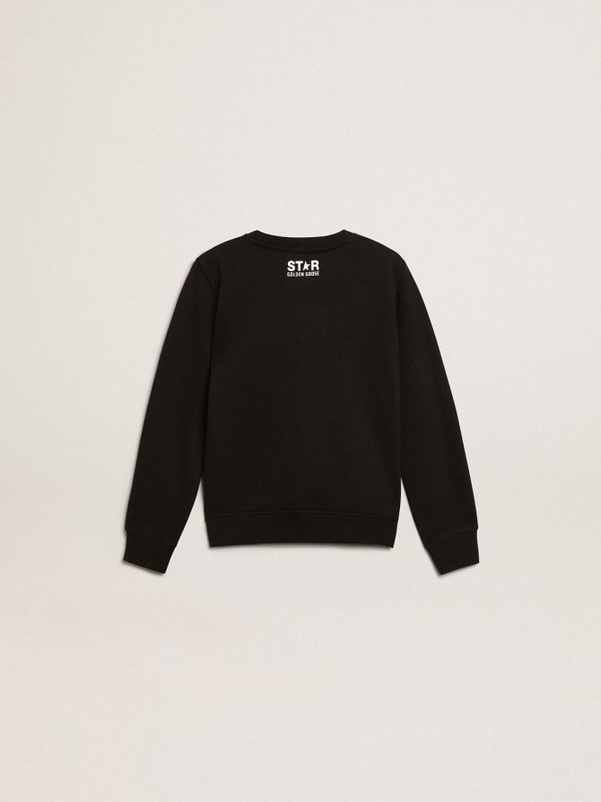 Boys’ black sweatshirt with white maxi star on the front - Image 2