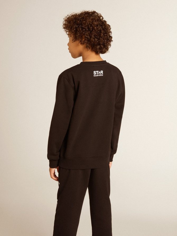 Boys’ black sweatshirt with white maxi star on the front - Image 5