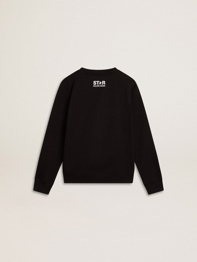 Boys’ black sweatshirt with white maxi star on the front - Image 7
