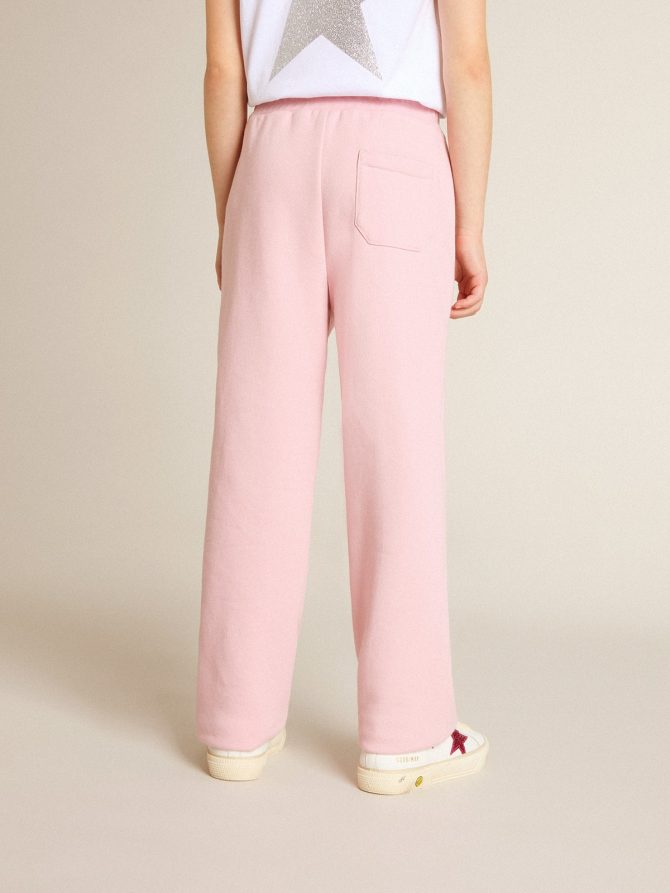 Pink joggers with glitter star on the front - Image 4