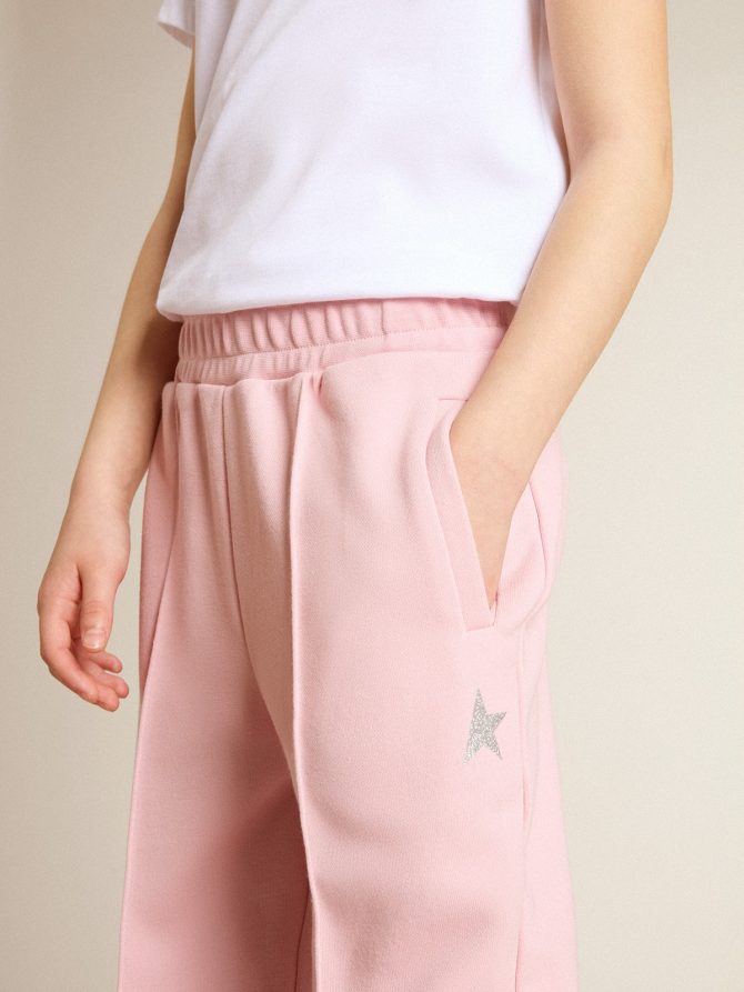Pink joggers with glitter star on the front - Image 5