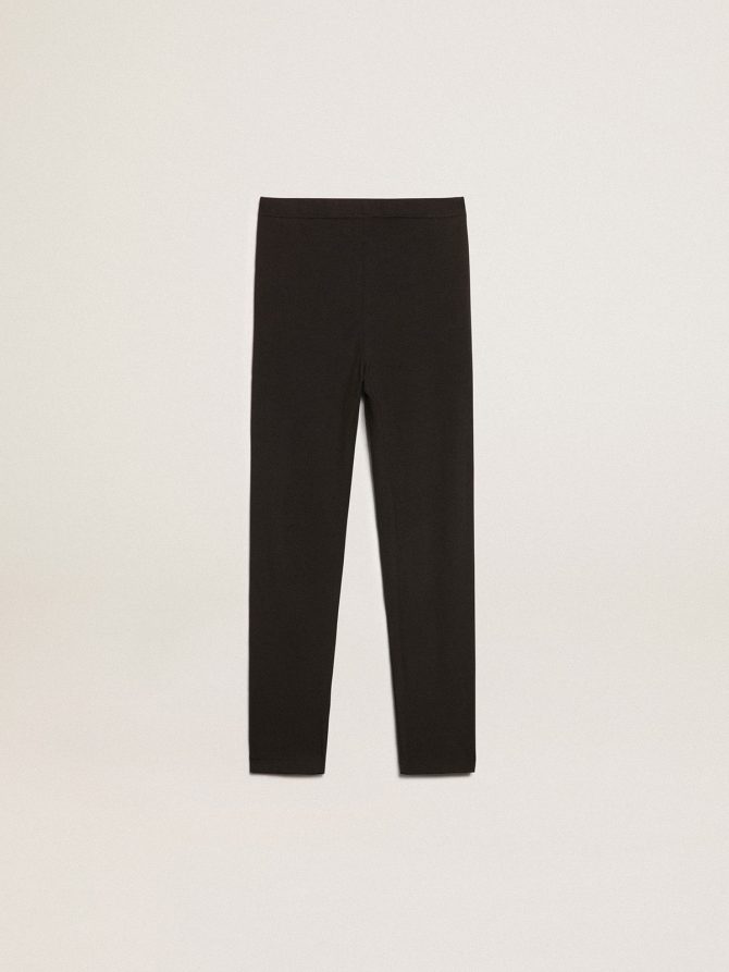 Girls’ black leggings with white stars on the sides - Image 5