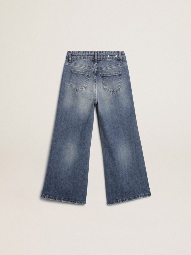 Wide-leg jeans in mid-blue bull denim - Image 6