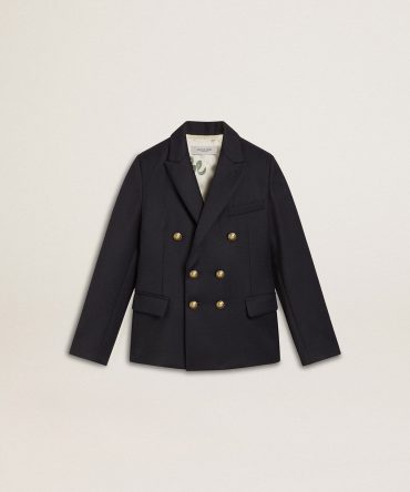 Boys’ dark blue double-breasted blazer
