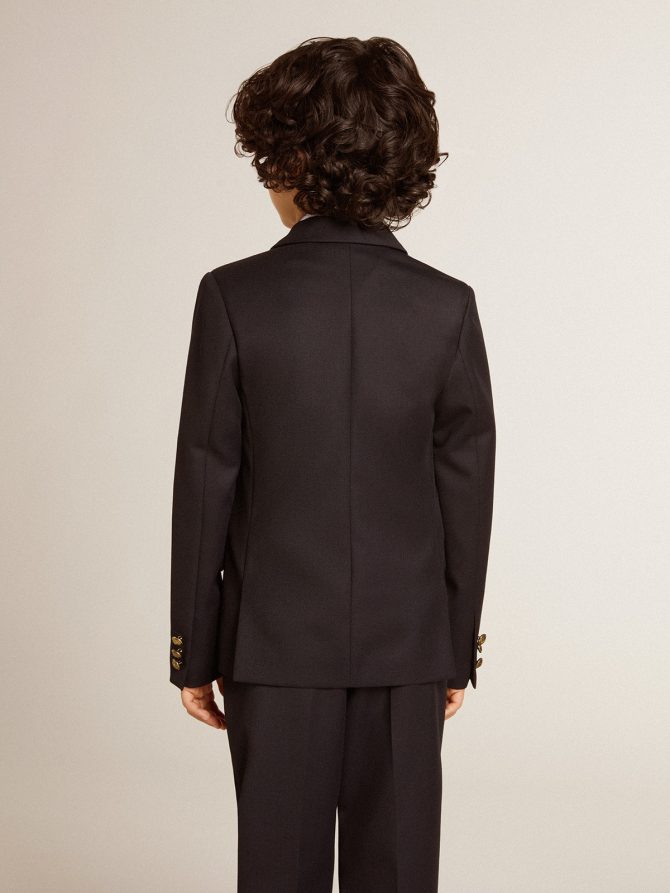 Boys’ dark blue double-breasted blazer - Image 4