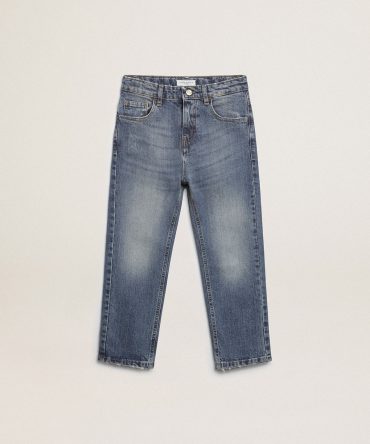 Boys’ stretch jeans in blue denim