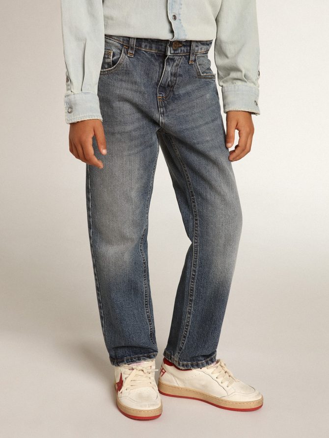Boys’ stretch jeans in blue denim - Image 3