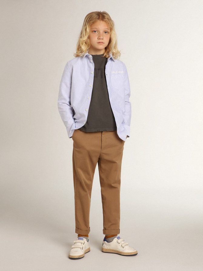 Boys’ T-shirt in gray with distressed treatment - Image 4