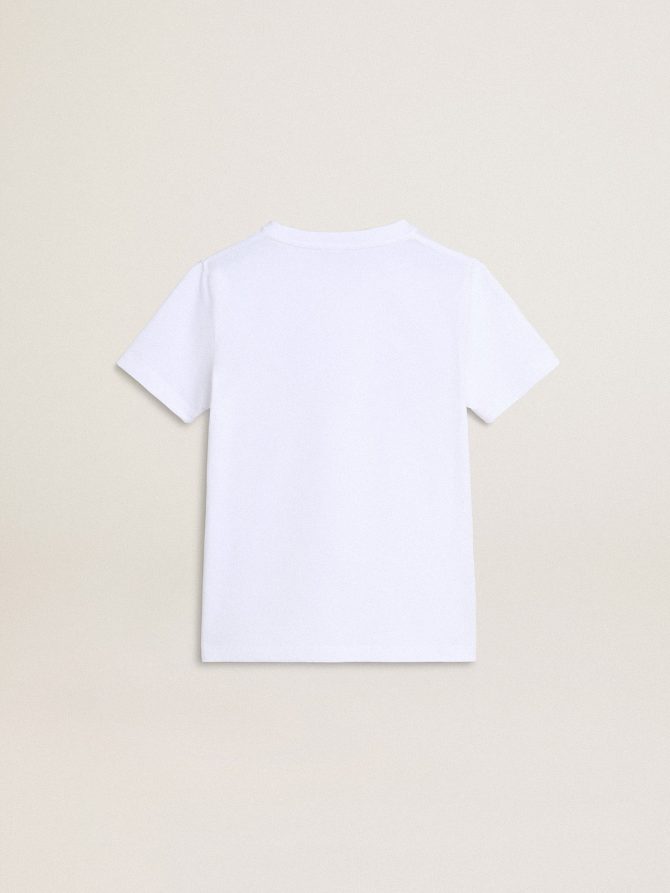 Boys’ white T-shirt with multicolored Golden print - Image 6