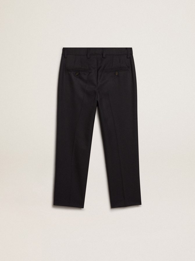 Boys’ pants in dark blue wool - Image 6