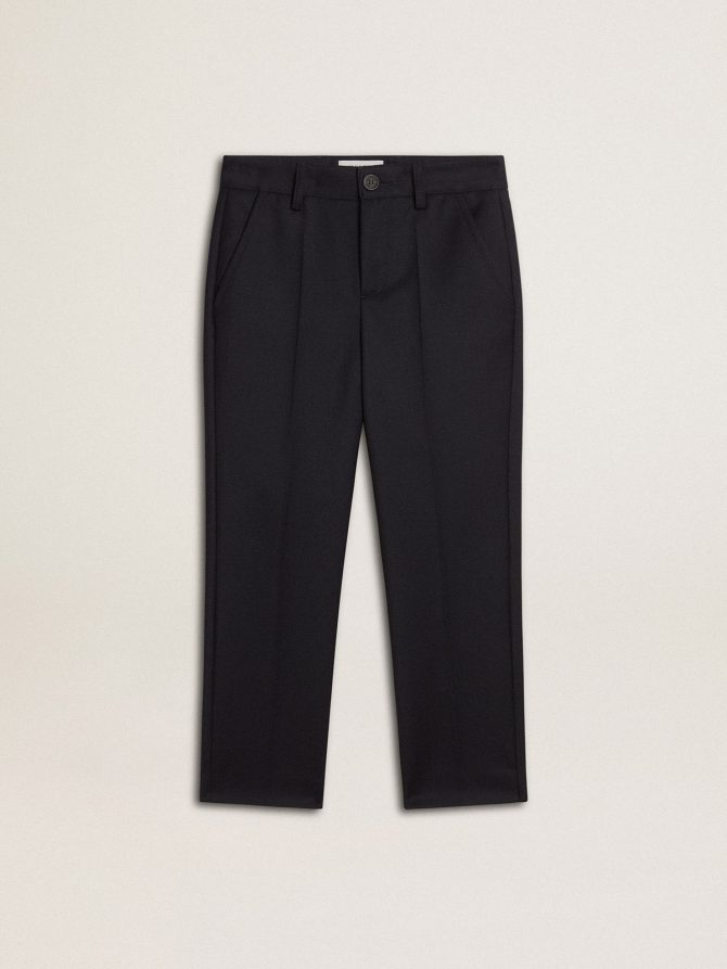 Boys’ dark blue wool pants