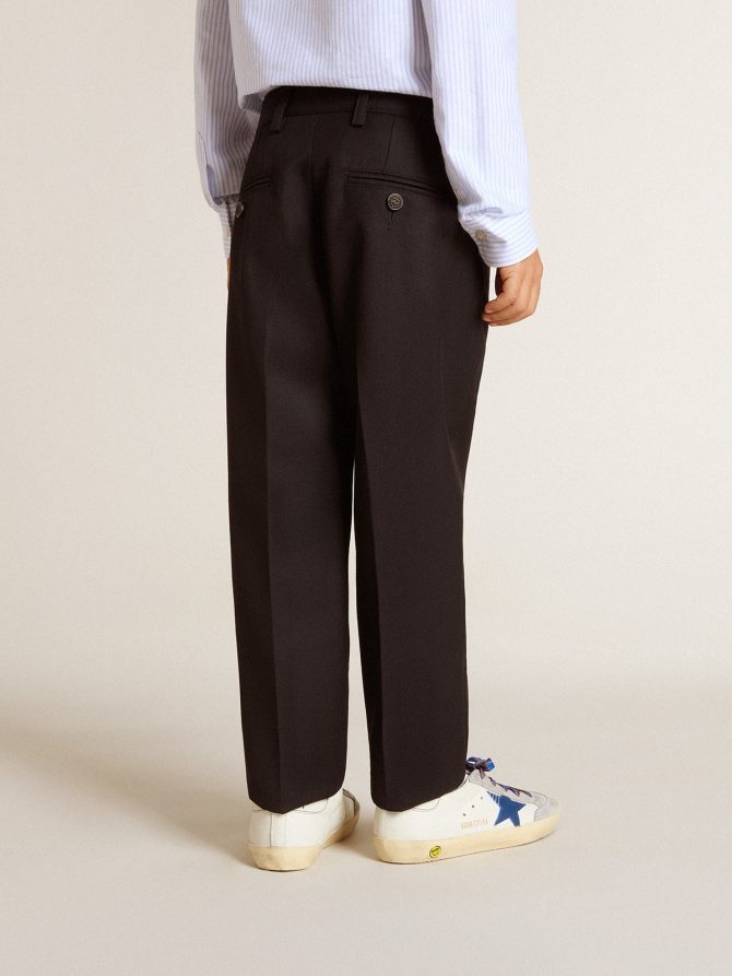 Boys’ dark blue wool pants - Image 4