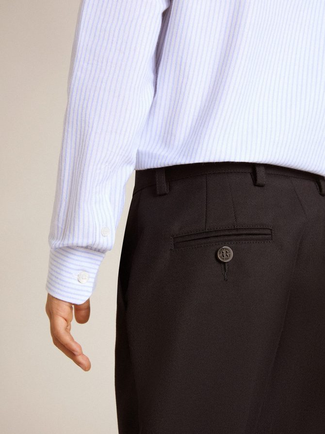 Boys’ dark blue wool pants - Image 5