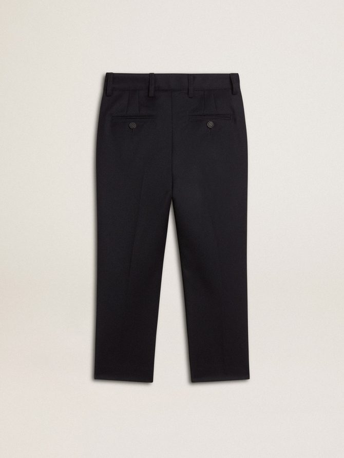 Boys’ dark blue wool pants - Image 6