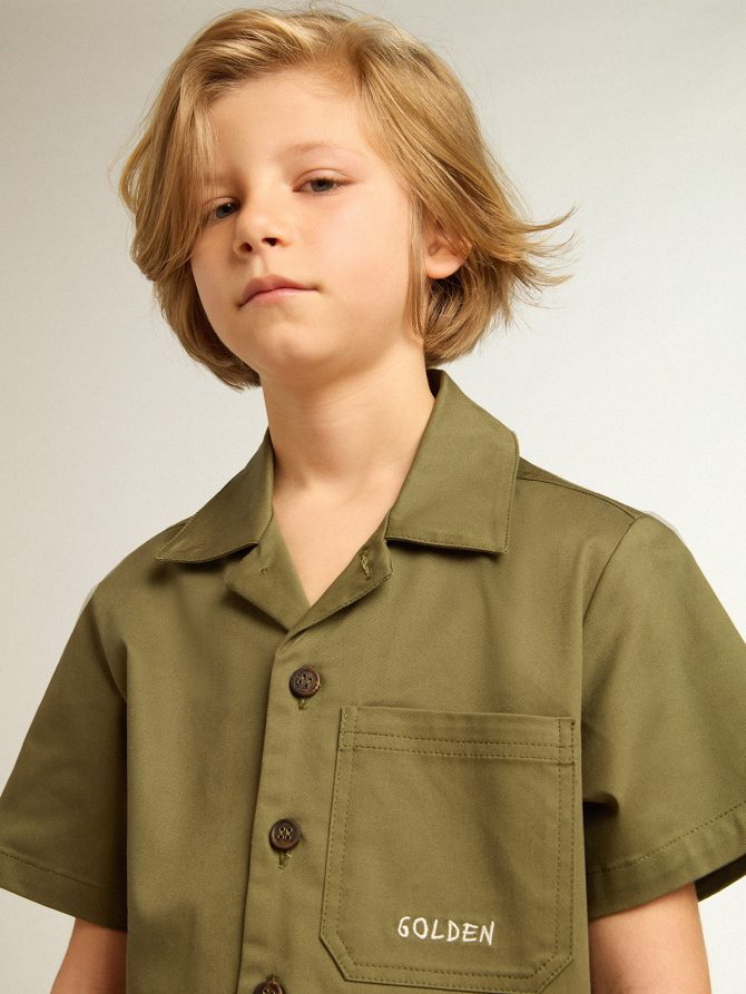 Boys’ military-green shirt - Image 5