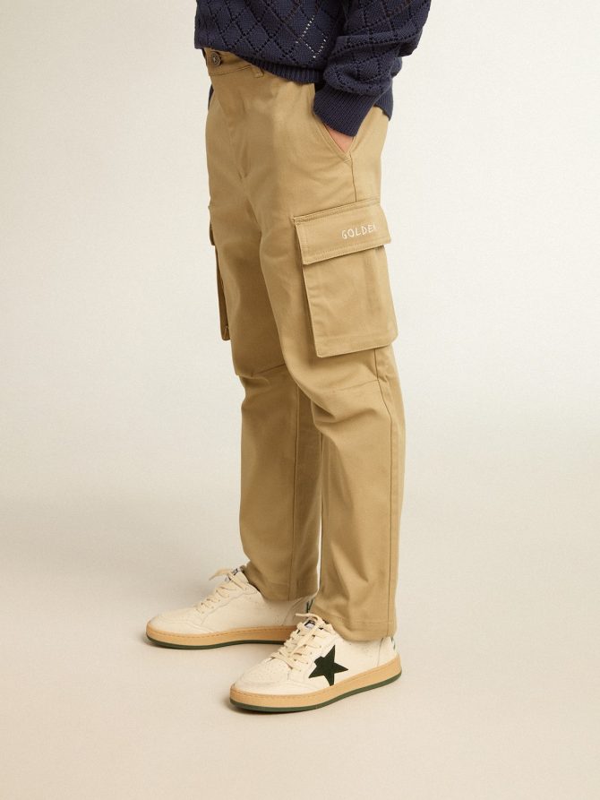 Boys’ sand-colored cargo pants - Image 2