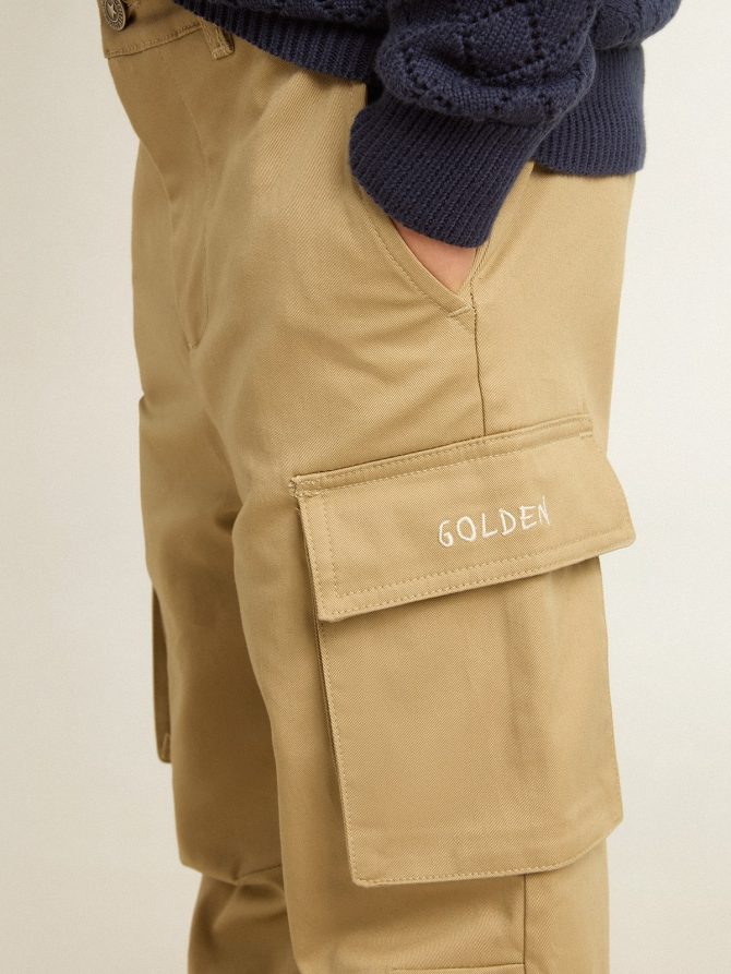 Boys’ sand-colored cargo pants - Image 5