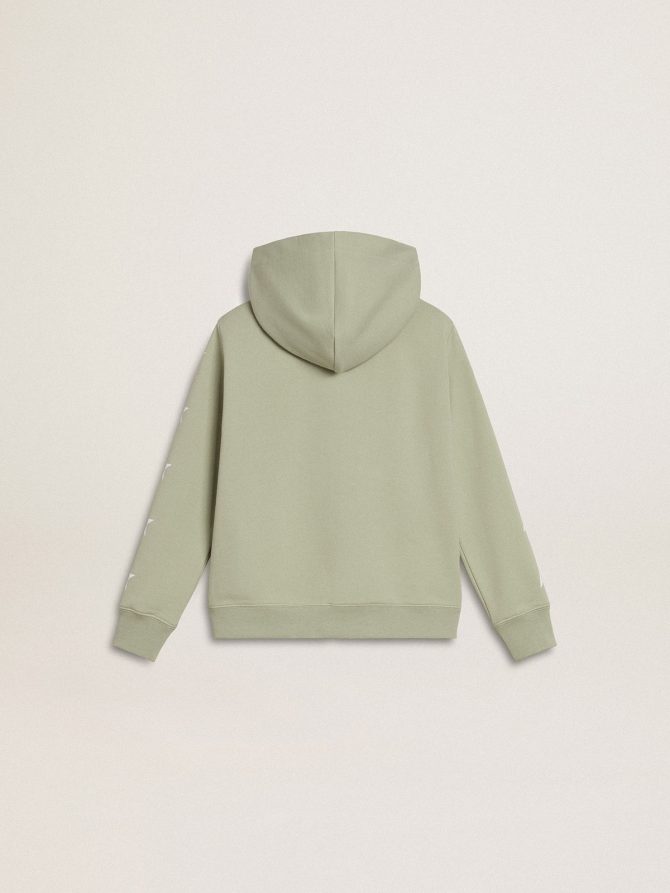 Light green sweatshirt with zip fastening - Image 8