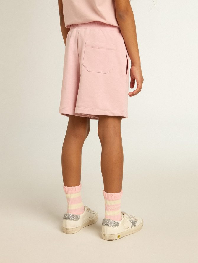 Girls’ shorts in pink with white star - Image 4