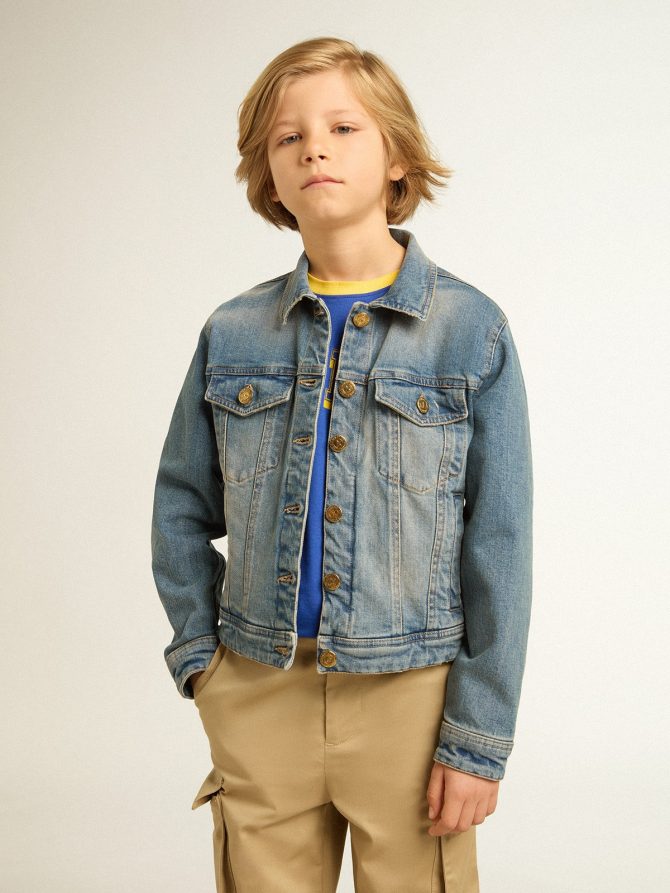 Boys’ mid-wash denim jacket - Image 6