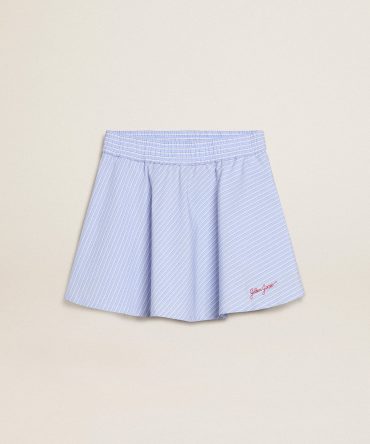 Girls’ skirt with light blue stripes