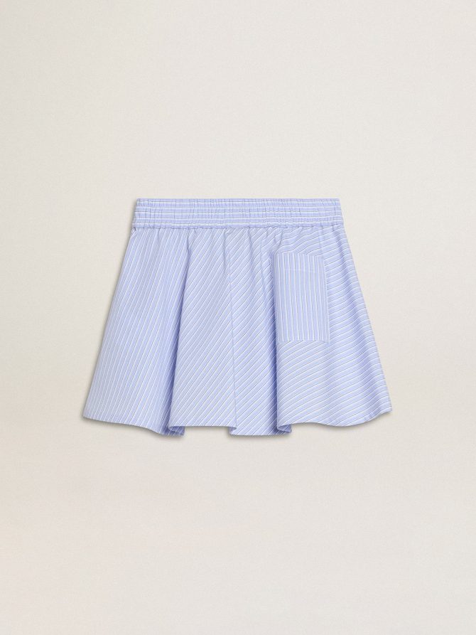 Girls’ skirt with light blue stripes - Image 6
