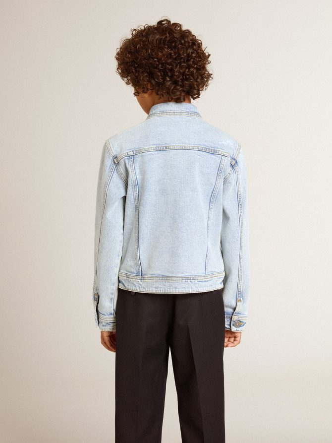 Light denim jacket with embroidery - Image 4