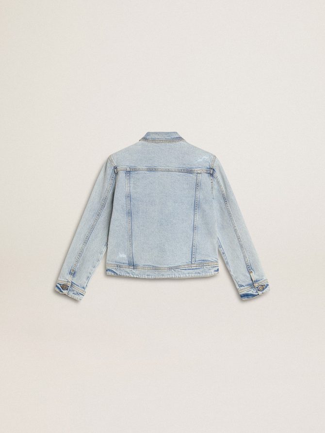 Light denim jacket with embroidery - Image 6