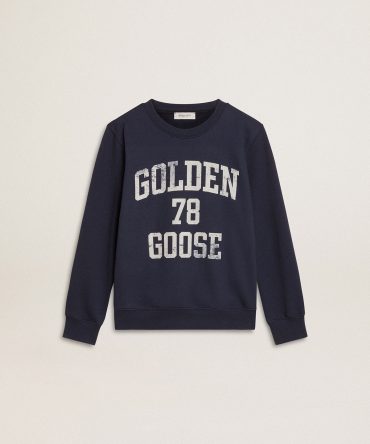 Boys’ dark blue sweatshirt with white print